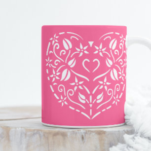 Taza De Café Filigree Heart