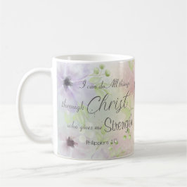 Taza De Café Filipinas 4:13 Biblia religiosa versus floral