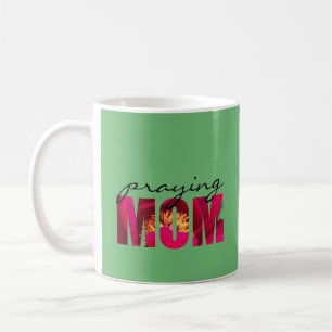 Taza De Café Filipinas 4:13 Orando a mamá Personalizado Floral