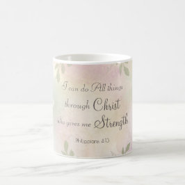 Taza De Café Filipinas 4:13 Puedo Hacer Todas Las Cosas Floral