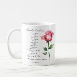 Taza De Café Filipinas 4:8 Lo que sea que sean flores nobles