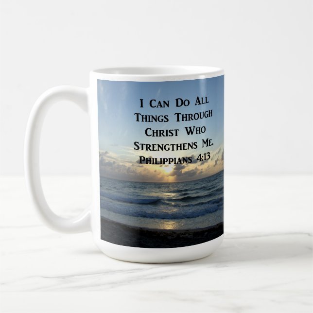 TAZA DE CAFÉ FILIPINAS INSPIRADORES DE ESPECTÁCULOS 4:13 VERSE (Izquierda)