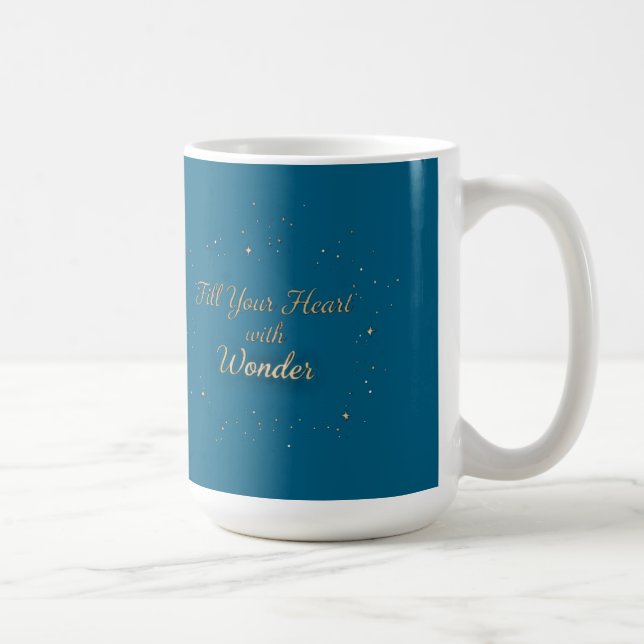 Taza De Café Fill Your Heart With Wonder Elegant Christmas Mug (Derecha)