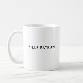 Taza De Café Fille Boss | Chica Boss | Personalizado Café franc