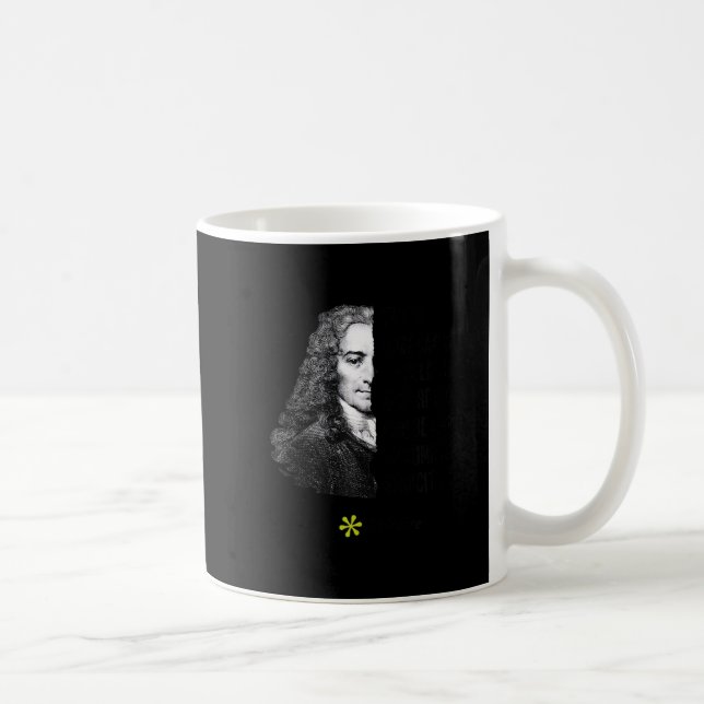 Taza De Café Filosofía de citas de Voltaire Absurdos y Atrocida (Derecha)