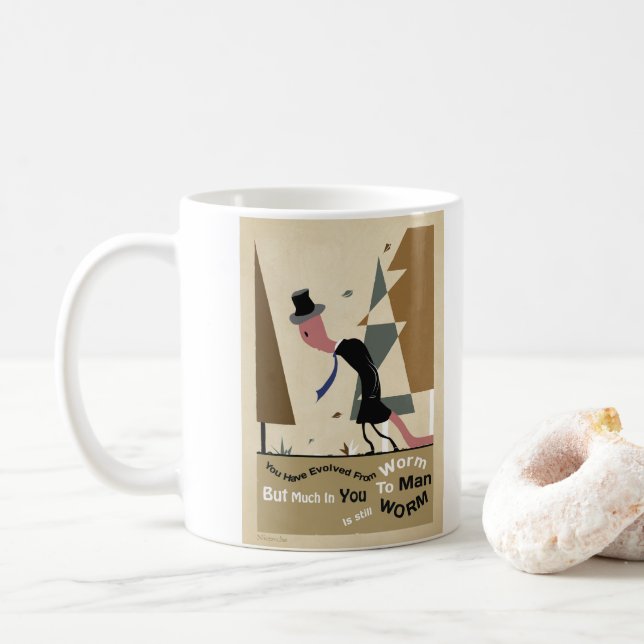 Taza De Café Filosofía de Friedrich Nietzsche (Con donut)