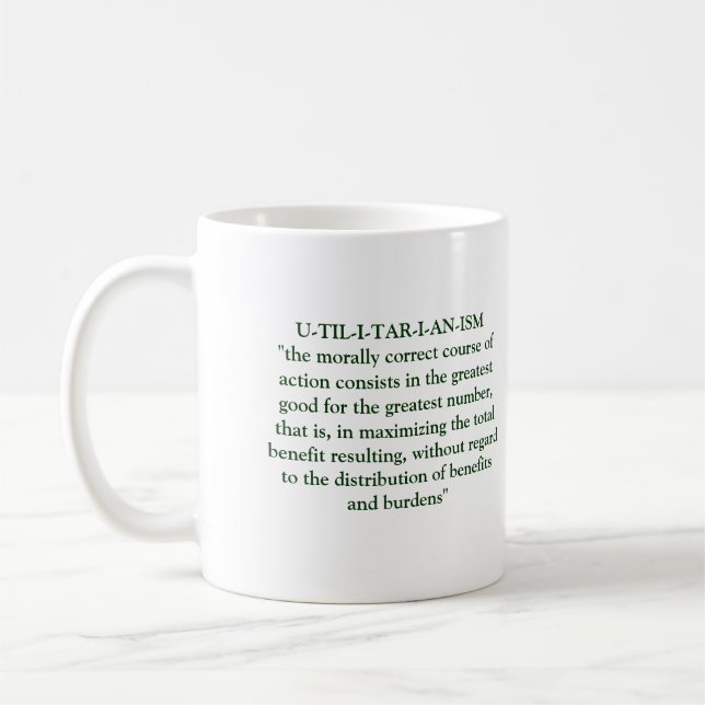 Taza De Café Filosofía utilitaria (Izquierda)