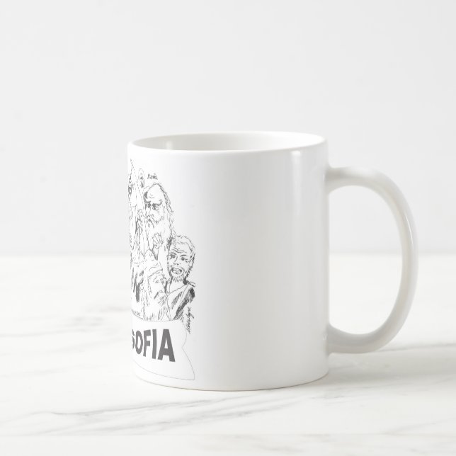 Taza De Café FILOSOFOS platao aristoteles euclides sócrates (Derecha)