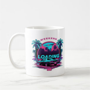 Taza De Café Fin de semana Carga Retro Sunset 11 oz mug 80s Aes