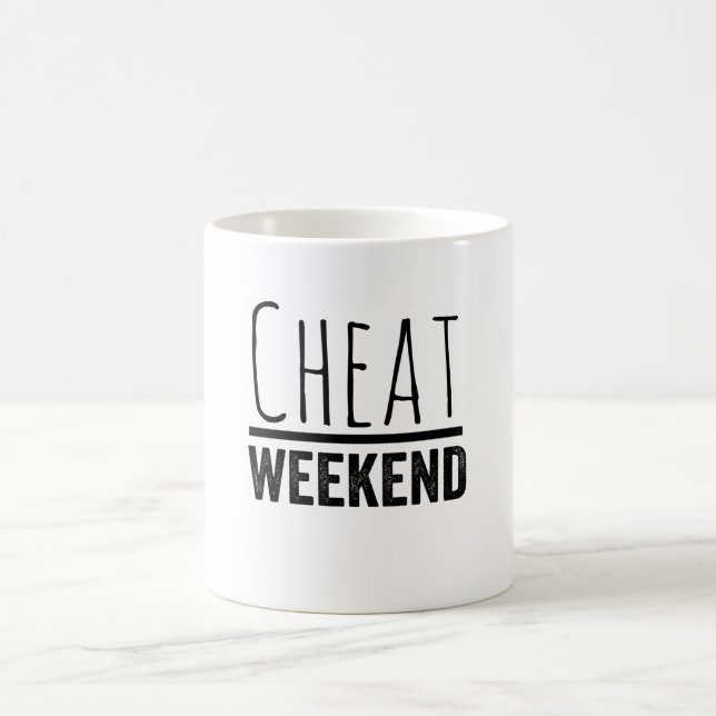 Taza De Café Fin de semana de Cheat - Divertidos dichos de gimn (Centro)