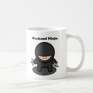 Taza De Café Fin de semana Ninja Divertido Personalizado de Jap