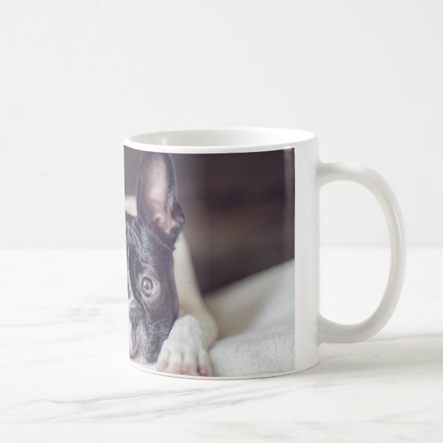 Taza De Café Fina la Boston Terrier (Derecha)