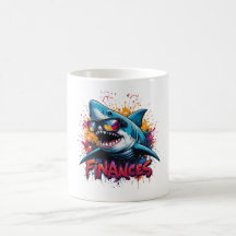 Finanzas Tiburón Mug - gracioso diseño Personaliza