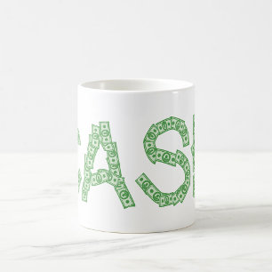 Taza De Café Finanzas Verdes Dinero Efectivo Palabra