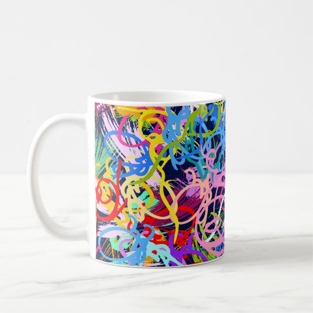 Taza De Café Fine Art background. Seamless pattern with grunge  (Izquierda)