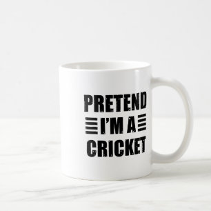 Taza De Café Finge que soy un cricket divertido y perezoso Disf