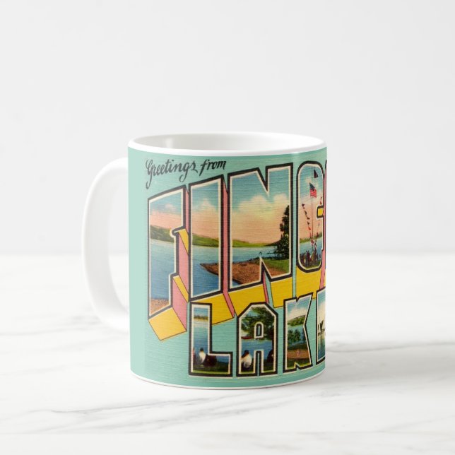 Taza De Café Finger Lakes New York Greetings Mug (Anverso izquierdo)