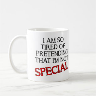 Taza De Café Fingiendo que soy especial citas divertidas de taz