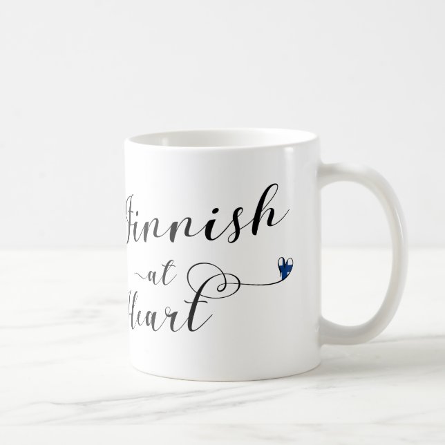 Taza De Café Finlandés en Heart Mug, Finlandia (Derecha)