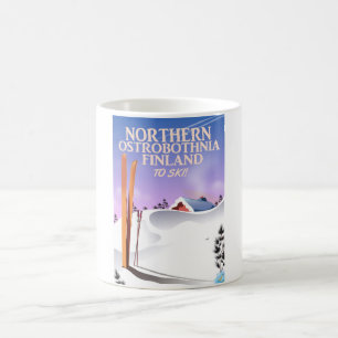 Taza De Café Finlandia Esquía (Finlandia para esquiar)