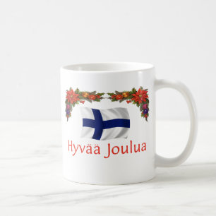 Taza De Café Finlandia Hyvaa Joulua (Felices Navidad)
