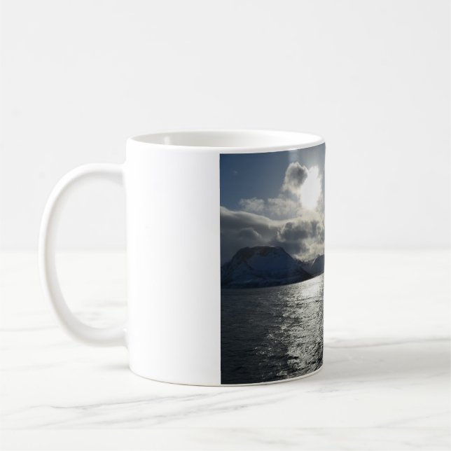 Taza De Café Fiordo Noruego En Invierno (Izquierda)