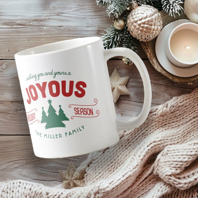 Taza De Café Fir Trees Red/Green ID580 de la temporada navideña (Subido por el creador)