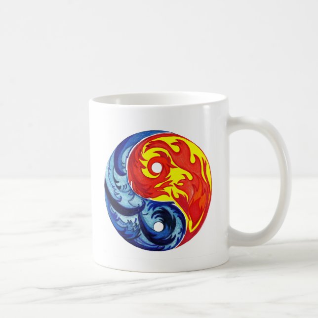 Taza De Café Fire and Ice Yin-Yang (Derecha)