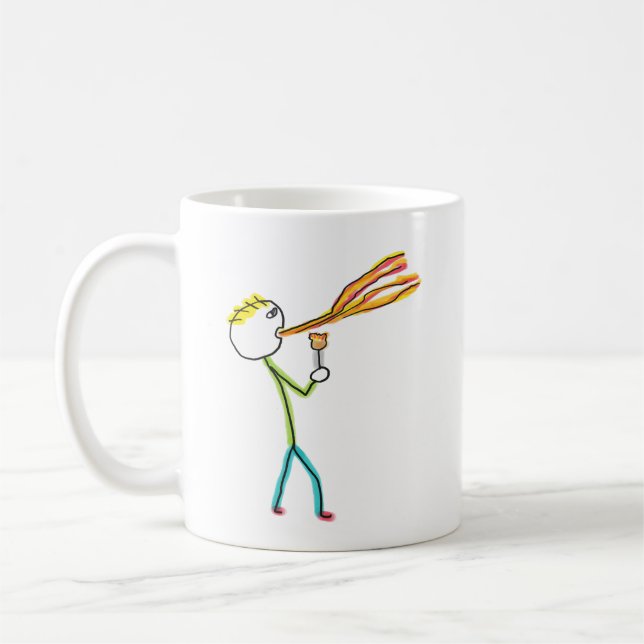 Taza De Café Fire Breathing Stickman (Izquierda)