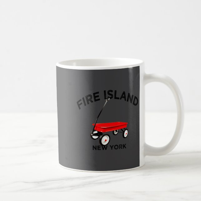 Taza De Café Fire Island Large Version Red Wagon Long Island Ny (Derecha)