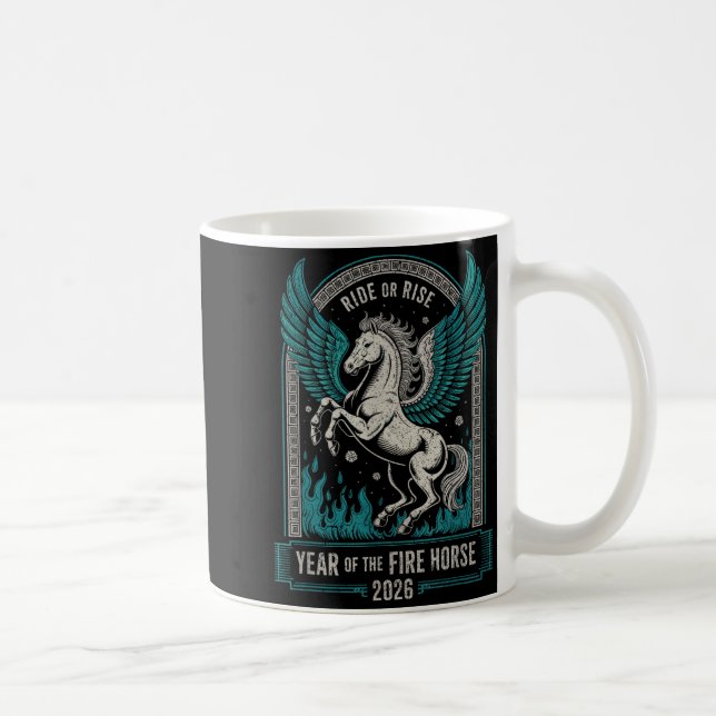 Taza De Café Fire Year Of The Horse – Chinese Zodiac New Year 2 (Derecha)