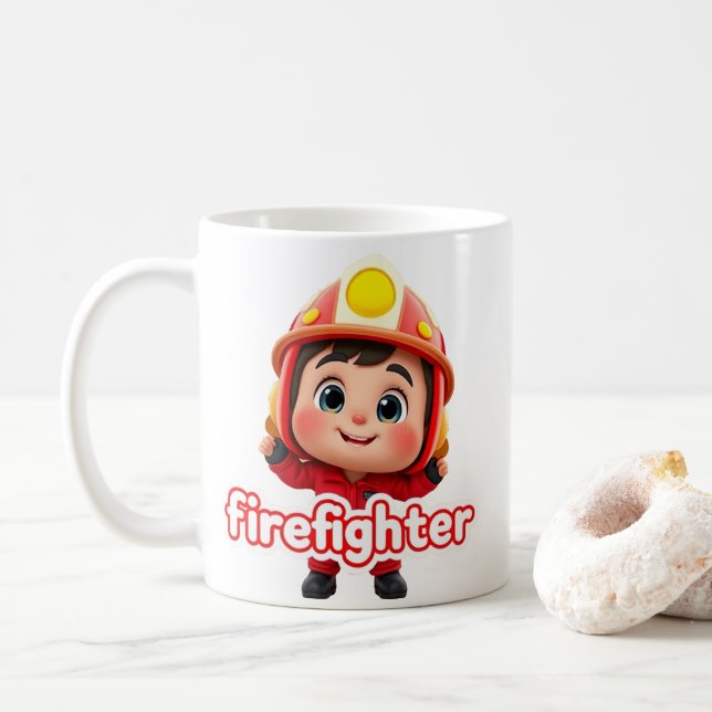 Taza De Café firefighter - feuerwehr geschenkidee tasse (Con donut)