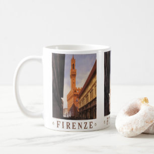 Taza De Café Firenze, Florencia, Palazzo Vecchio, Vintage Itali