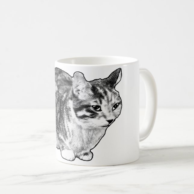 Taza De Café Fireside Tabby con puntos besos de nieve (Anverso derecho)