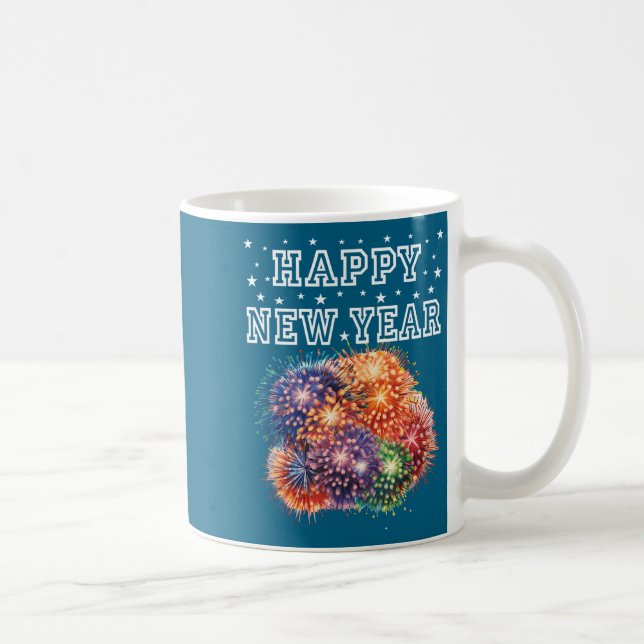 Taza De Café Fireworks New Year's Eve Party  (Derecha)