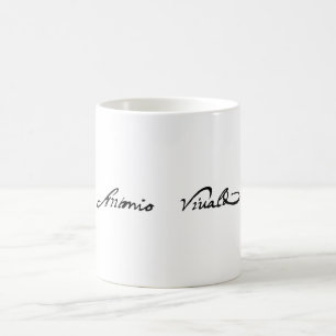 Taza De Café firma autógrafo de Antonio Vivaldi música clásica