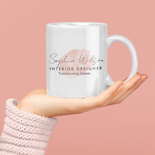 Taza De Café Firma de Acuarela para Negocios Profesional y Eleg