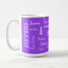 Taza De Café Firma de hermanas púrpuras para siempre