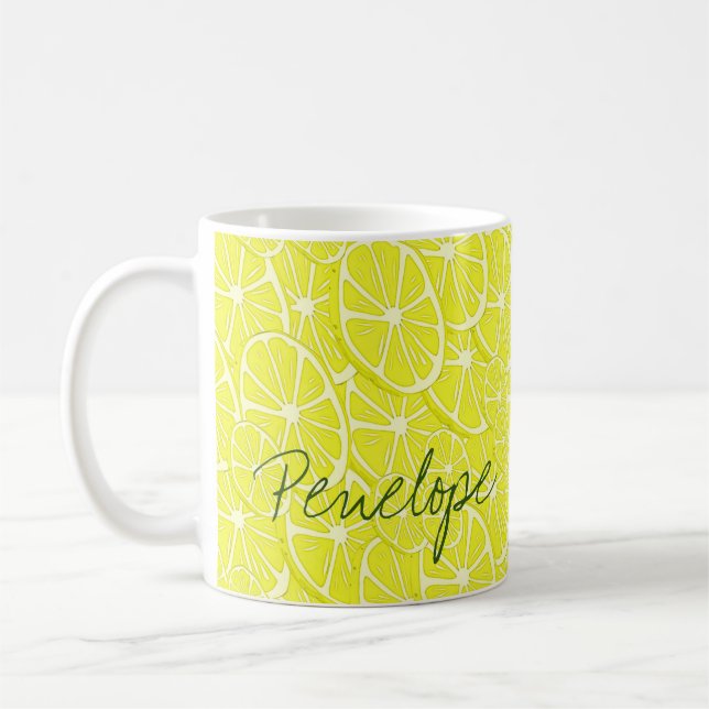 Taza De Café Firma del patrón de Guay Lemon Slices Añadir su no (Izquierda)
