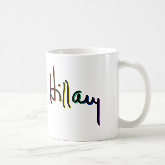 Taza De Café Firma Hillary Clinton Orgullo Arcoíris - LGBT Pol (Derecha)