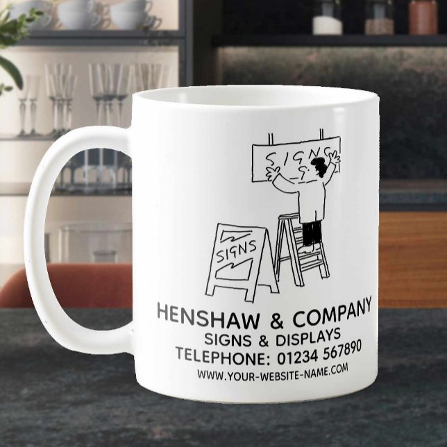 Taza De Café Firma y muestra café promocional Mug (Subido por el creador)