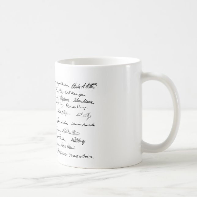 Taza De Café Firmas presidenciales (presidentes de Estados (Derecha)