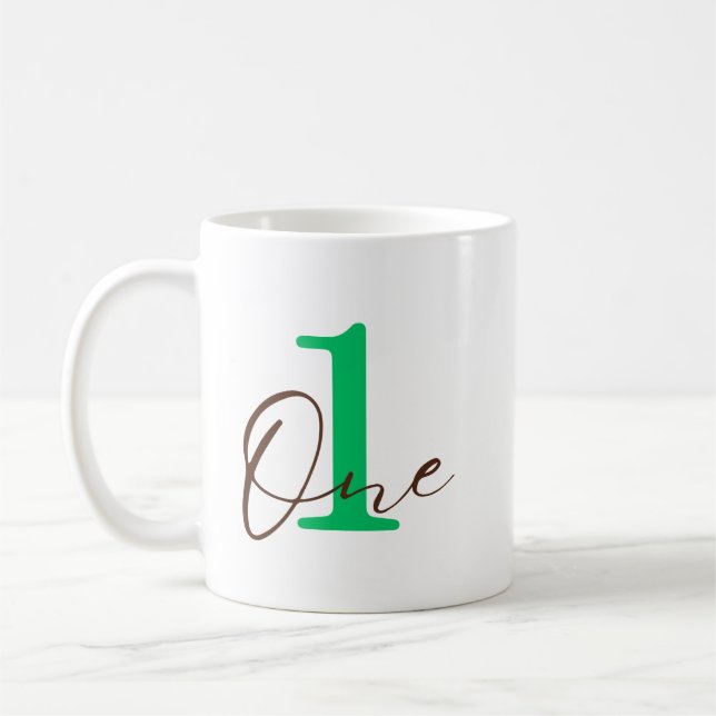 Taza De Café First 1 Year Anniversary with Personalization (Izquierda)