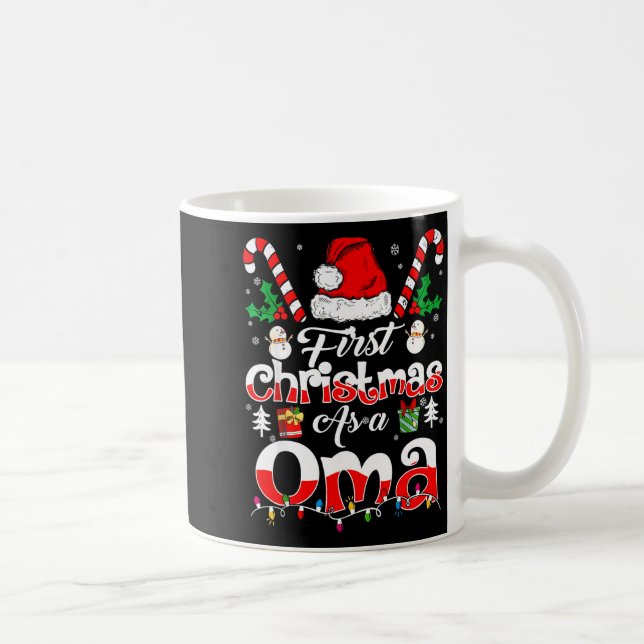 Taza De Café First Christmas As A Oma Family Matching  (Derecha)