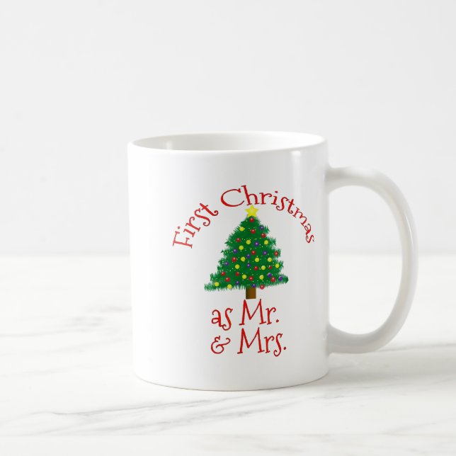 Taza De Café First Christmas As Mr And Mrs - Matching Newlyweds (Derecha)