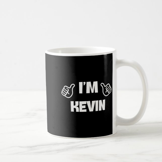 Taza De Café First Name Kevin Valentines Day Design For Couples (Derecha)