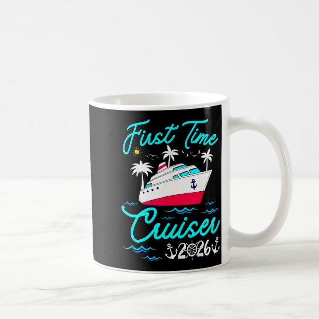 Taza De Café First Time Cruiser 2026 1st Cruise Vacation Family (Derecha)