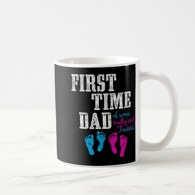 Taza De Café First Time Dad, Daddy Of Bg Twins, Father's Day Gi (Derecha)