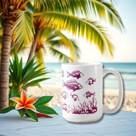 Taza De Café Fish Under Water-Fisherman Style Trend