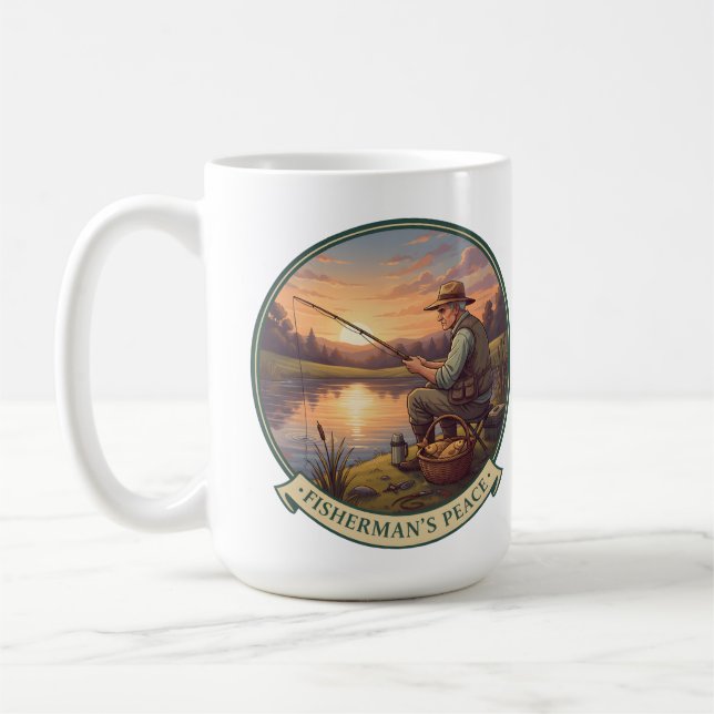 Taza De Café Fisher Man Relaxing mug gift (Izquierda)